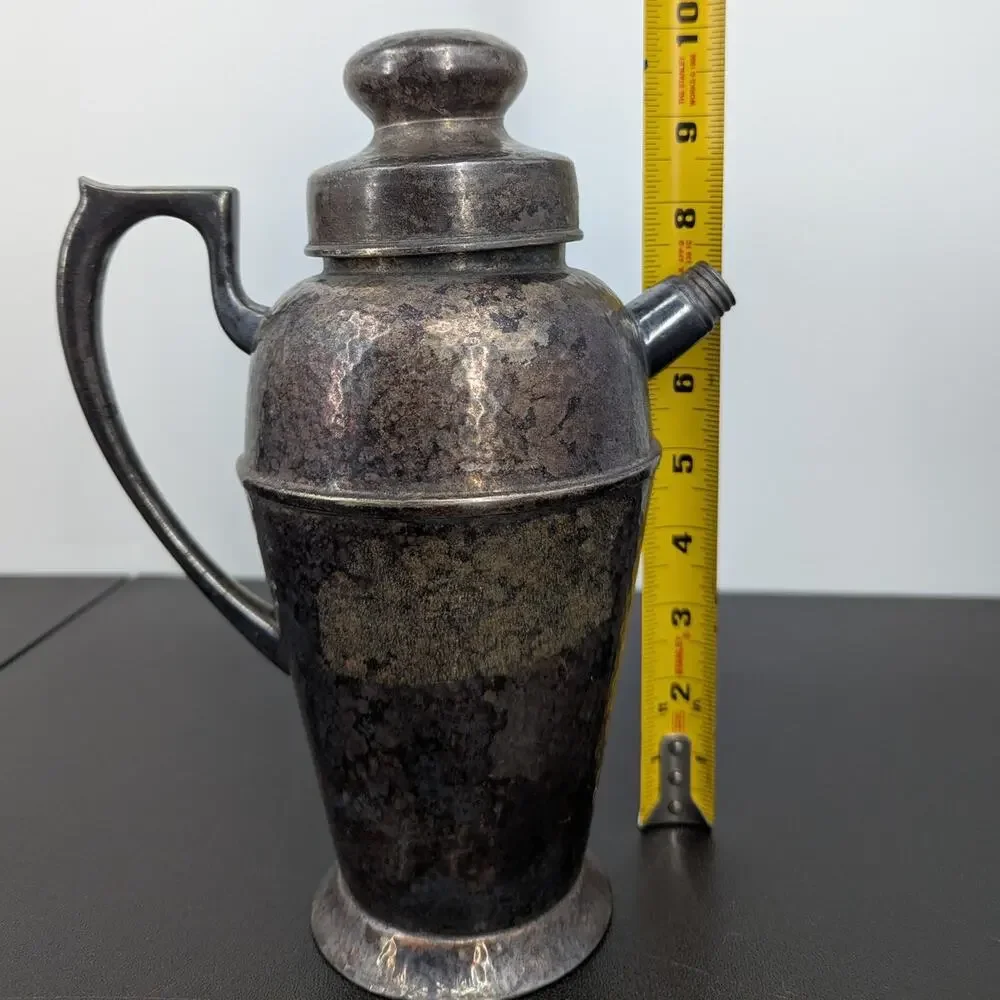 Vintage Art Deco Silver-Plated Cocktail Shaker Bernard Rice’s Sons Apollo No 339